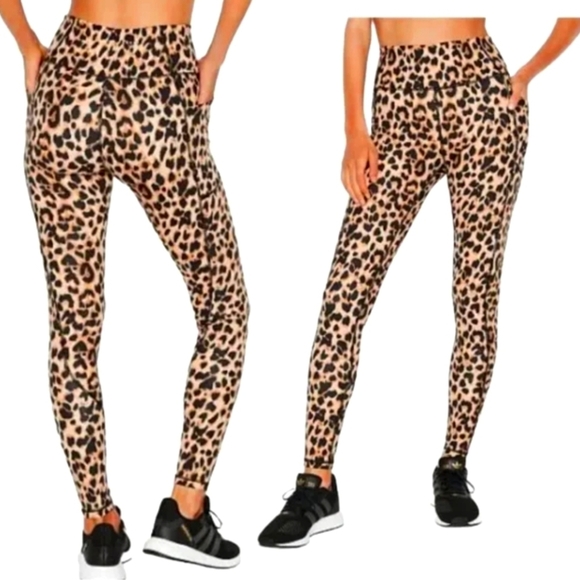 Victoria's Secret Leopard High Rise Women's XS/Size 2 Yoga Training Running Pant - Picture 1 of 4